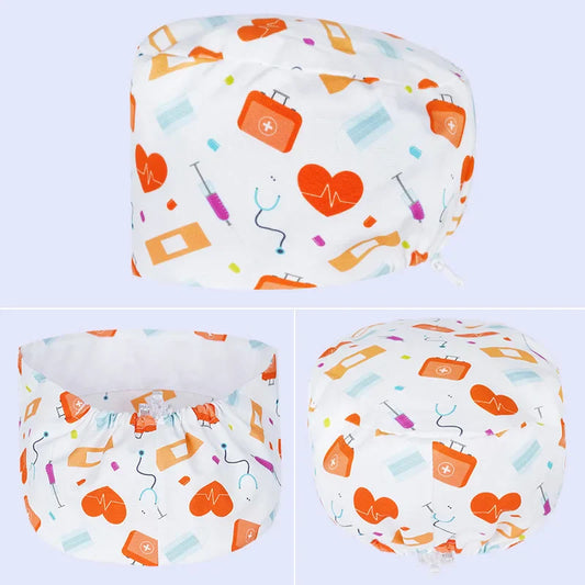 Cralom Multicolor Sweat-absorbent Surgical Hats for Vet & Dental Procedures