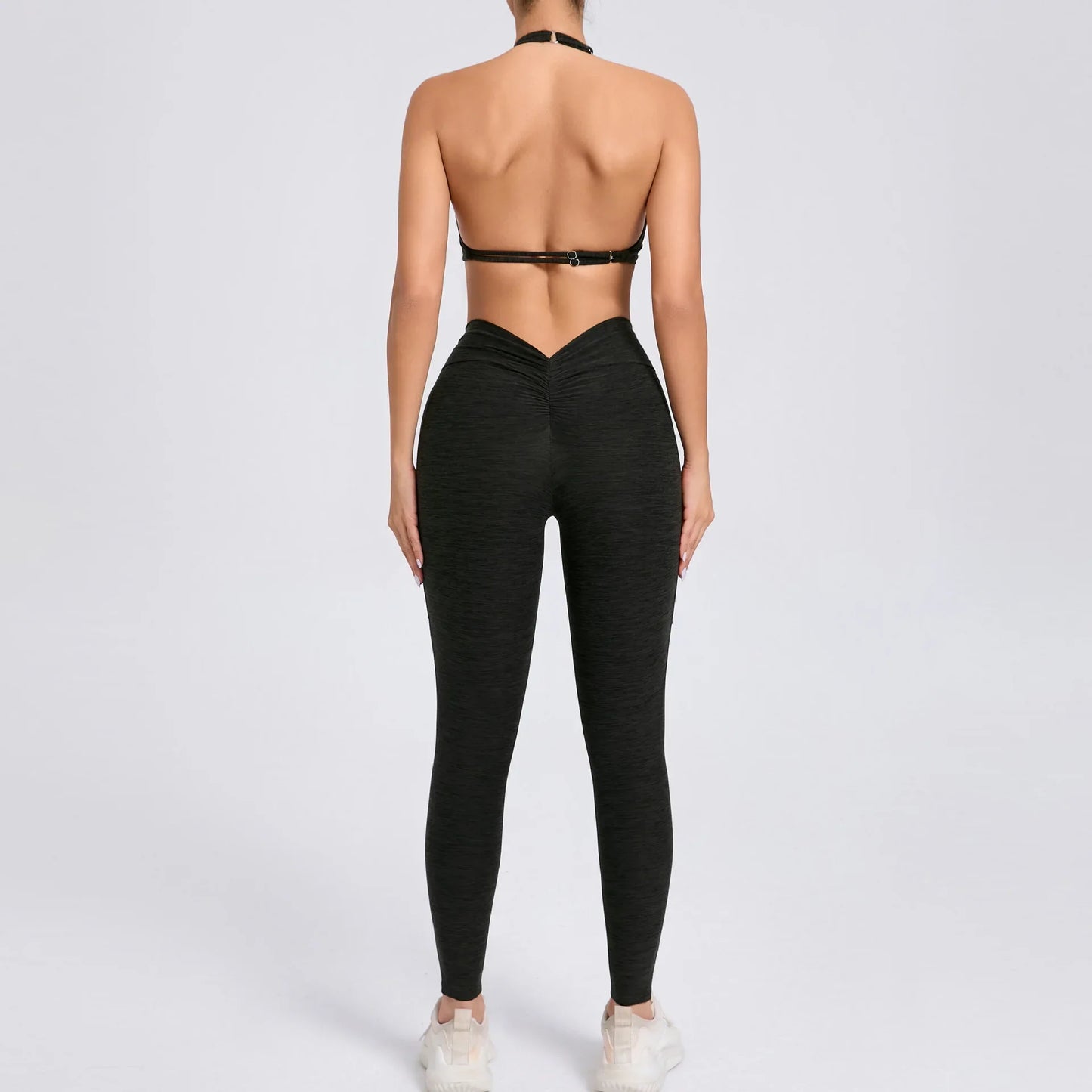 Cralom Color-Block High Waist Yoga Set - Slim Fit Bra & Pants