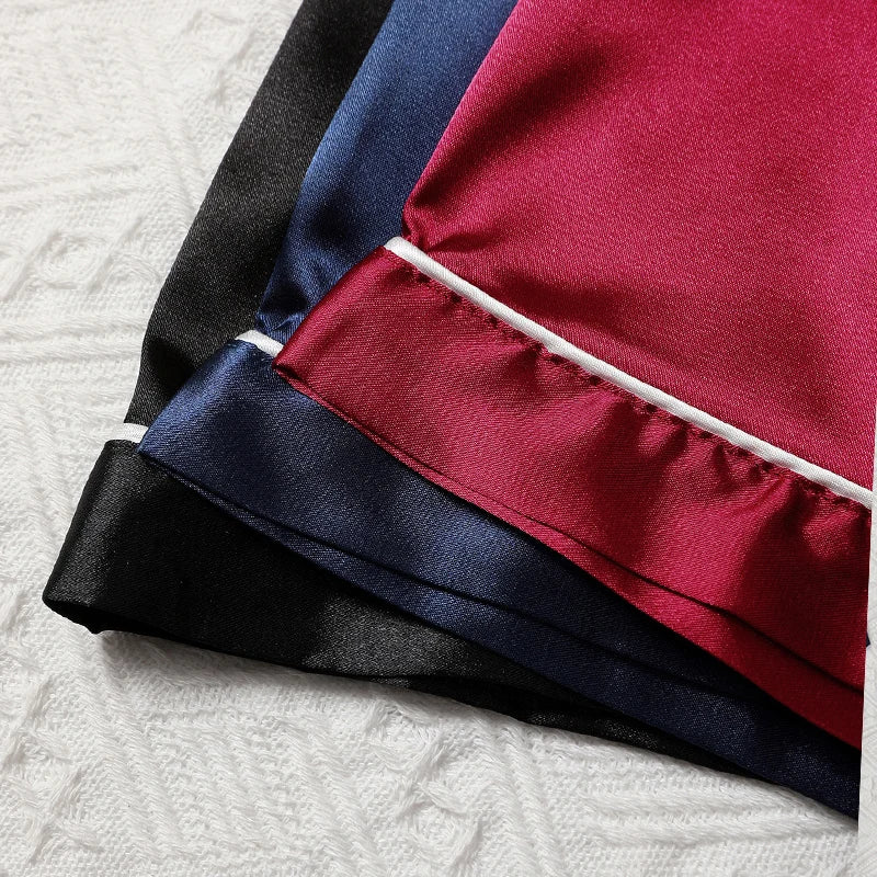 Cralom Men's Ice Silk Shorts: Lightweight & Comfortable Casual Sleepwear Shorts
