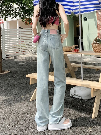 Cralom Wide Leg Jeans: Korean Style Loose Baggy Denim Pants for Women