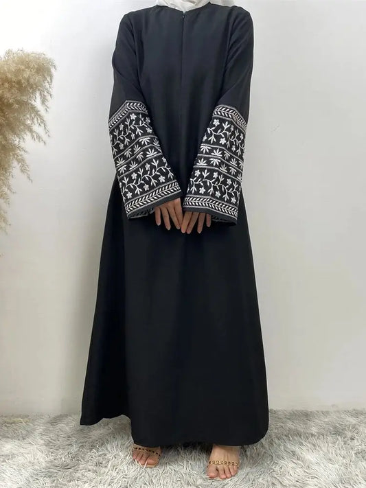 Cralom African Modest Kaftan Abaya Kebaya Dress Muslim Robe Femme