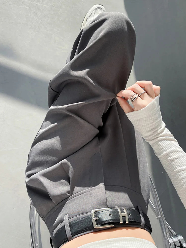 Cralom High Waist Wide Leg Suit Pants - 2025 New Spring Summer Collection