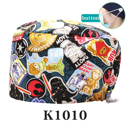 Cralom Cotton Scrub Caps | Adjustable Surgical Hats for Women and Men