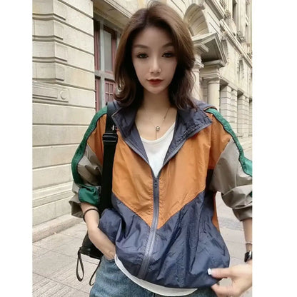 Cralom Zipper Sweatshirt Jacket Women's Streetwear 2024 Luxury Fashion Coat