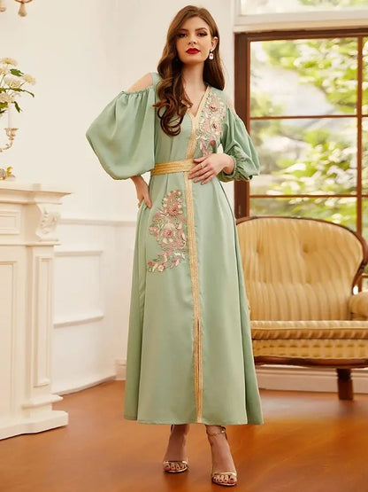 Cralom Ramadan Eid Kaftan Abaya: Luxe Dubai Fashion Robe Femme Elegant Vestidos Largos