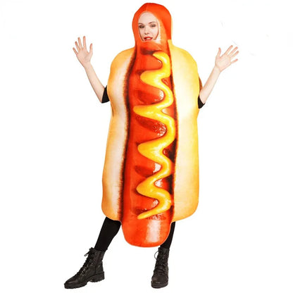 Cralom Hot Dog Couple Onesie Costume