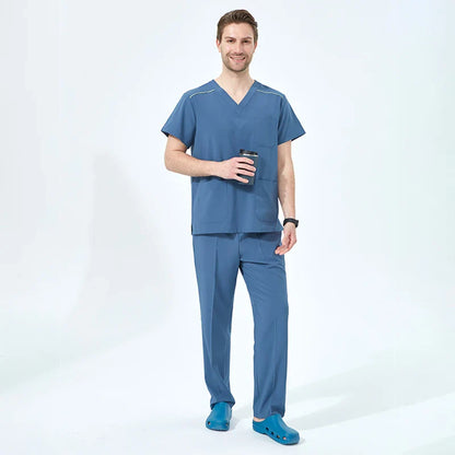 Cralom Men's Stretch Medical Scrub Uniforms - Ultra Soft Workwear Outfit