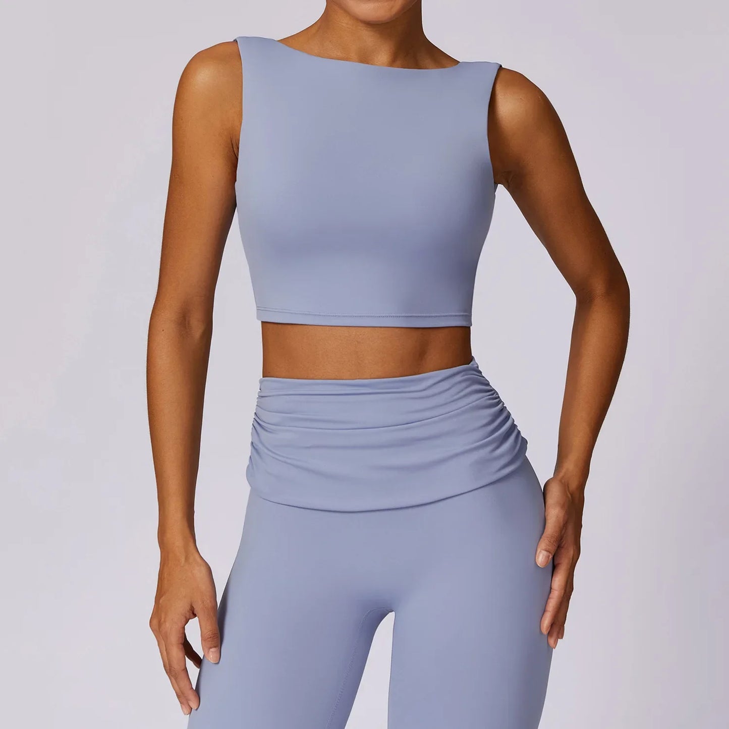 Cralom High Support Sports Bra Vest for Women - Impact Workout Yoga Tank Top