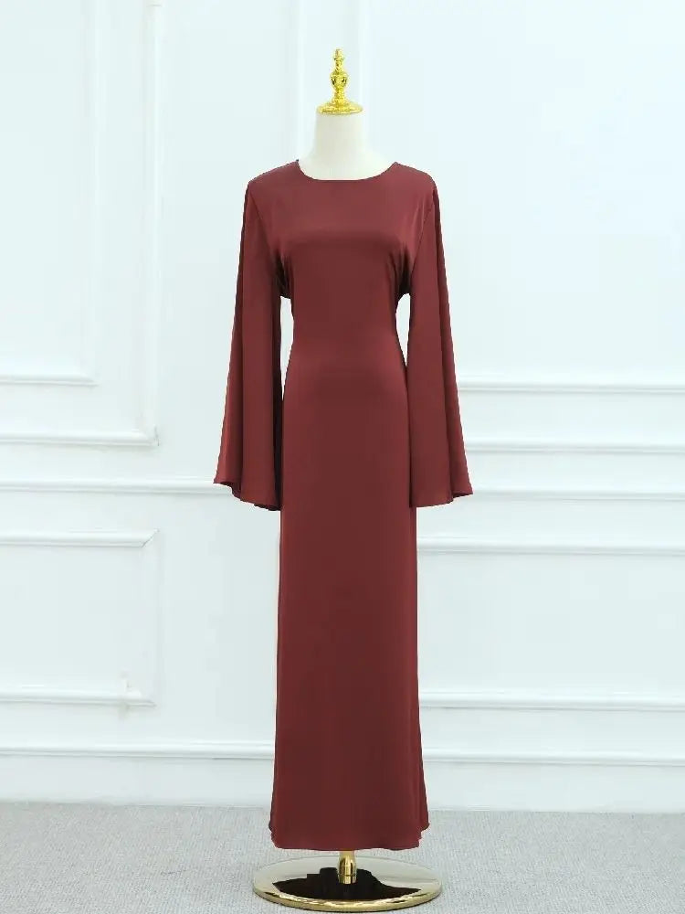 Helyn's Luxury Modest Ramadan Satin Jalabiya Abaya
