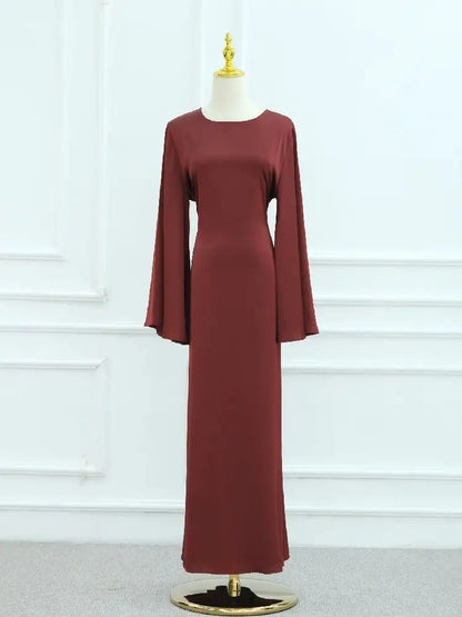 Helyn's Luxury Modest Ramadan Satin Jalabiya Abaya