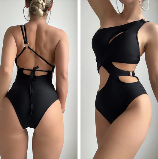 Cralom Backless One Piece Beach Swimwear for Women