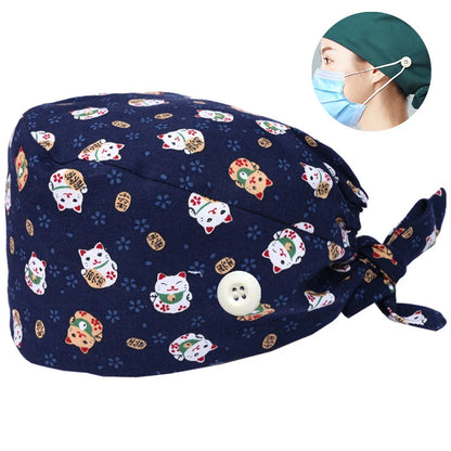 Cralom Cotton Scrub Cap for Men and Women