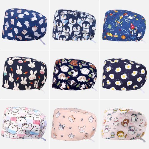 Cralom Cotton Scrub Cap - Unisex Surgical Hat for Healthcare Pros
