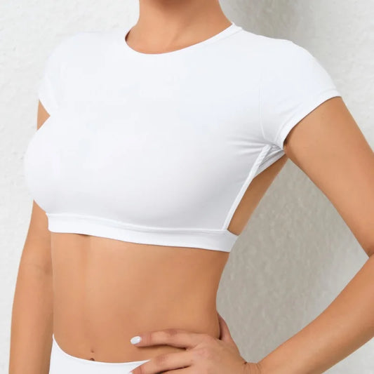 Cralom Naked Feel Yoga Bra Top with Built-in Padding & Quick-Dry Backless Design