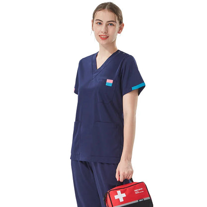 Cralom Unisex Medical Surgical Scrubs Set for Veterinary Workwear