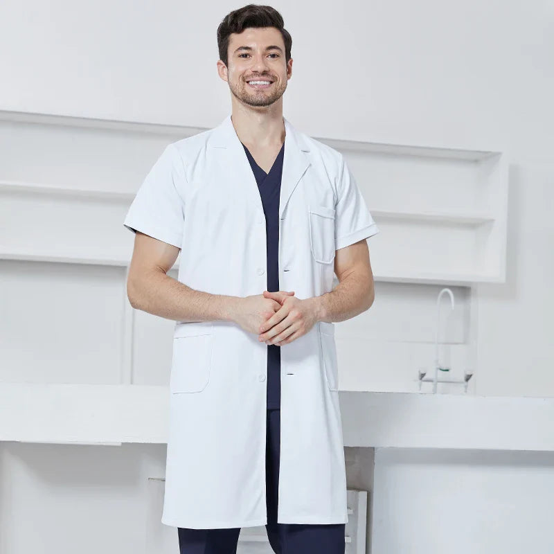 Cralom Silky Pharmacy Essentials Robe Midriff Coat Uniforms