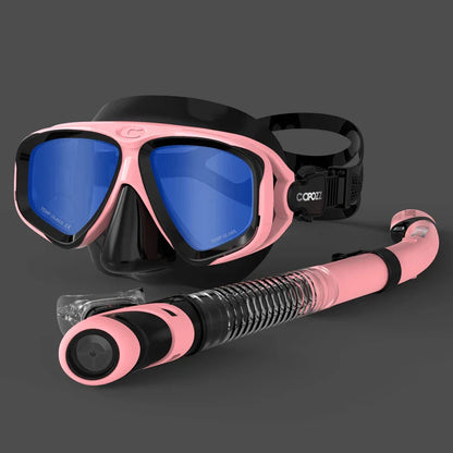 Cralom 2024 Diving Mask Set for Adults - Anti-Fog Goggles, Snorkel Tube