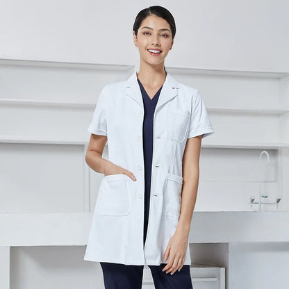 Cralom Silky Pharmacy Essentials Robe Midriff Coat Uniforms