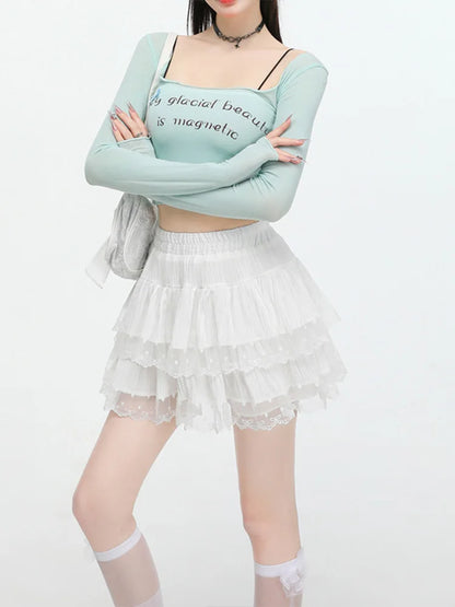 Cralom Sweet Lace A-Line Mini Skirt - New Spring 2025