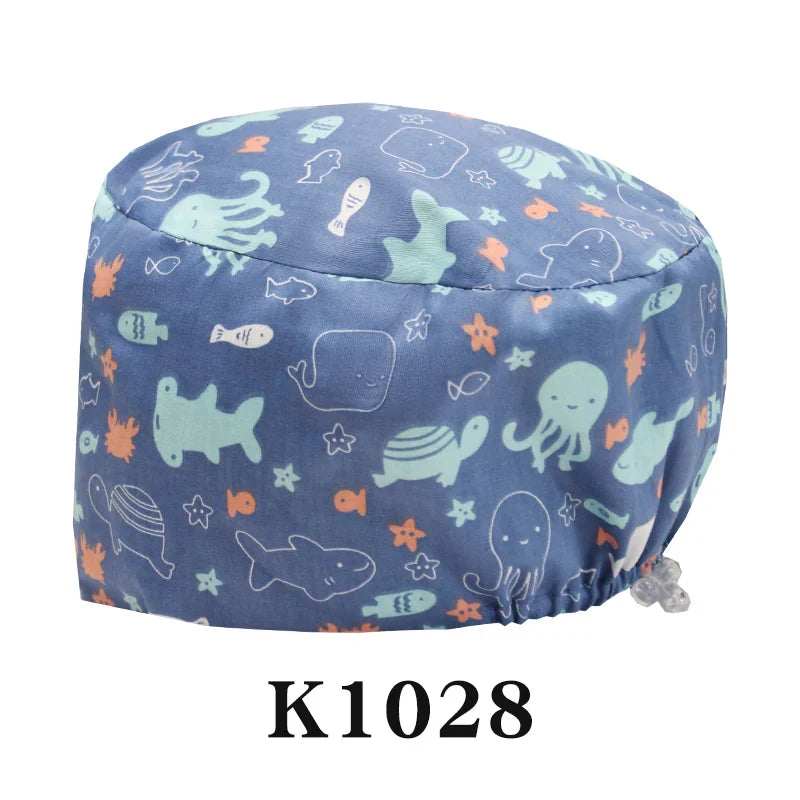 Cralom Women's Surgical Caps - Dental Nursing Hats for Pet Hospital