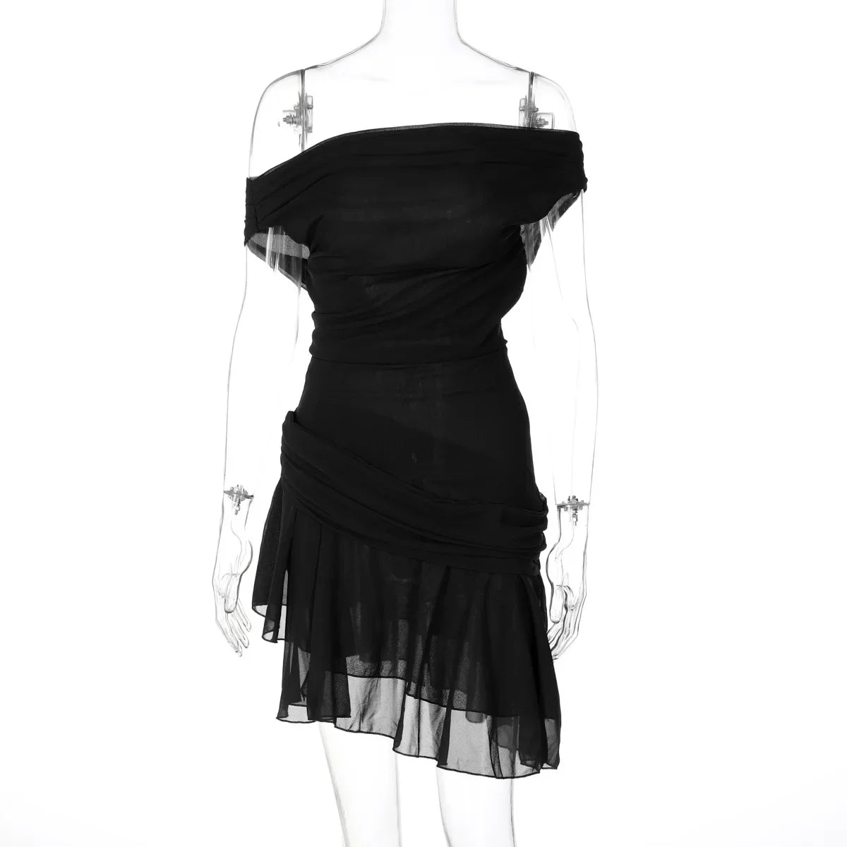 Cralom Women's Off Shoulder Irregular Dress - Summer 2024 Style