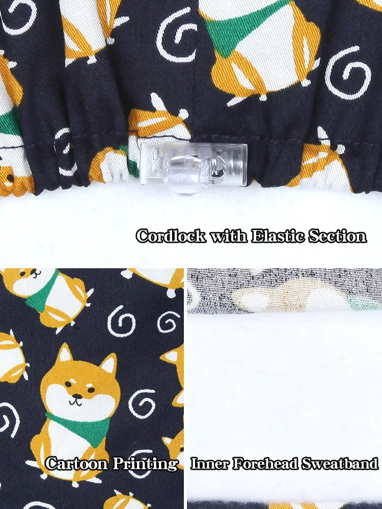 Cralom Shiba Inu Surgeon Scrub Cap - Unisex Surgical Hat in Cute Design