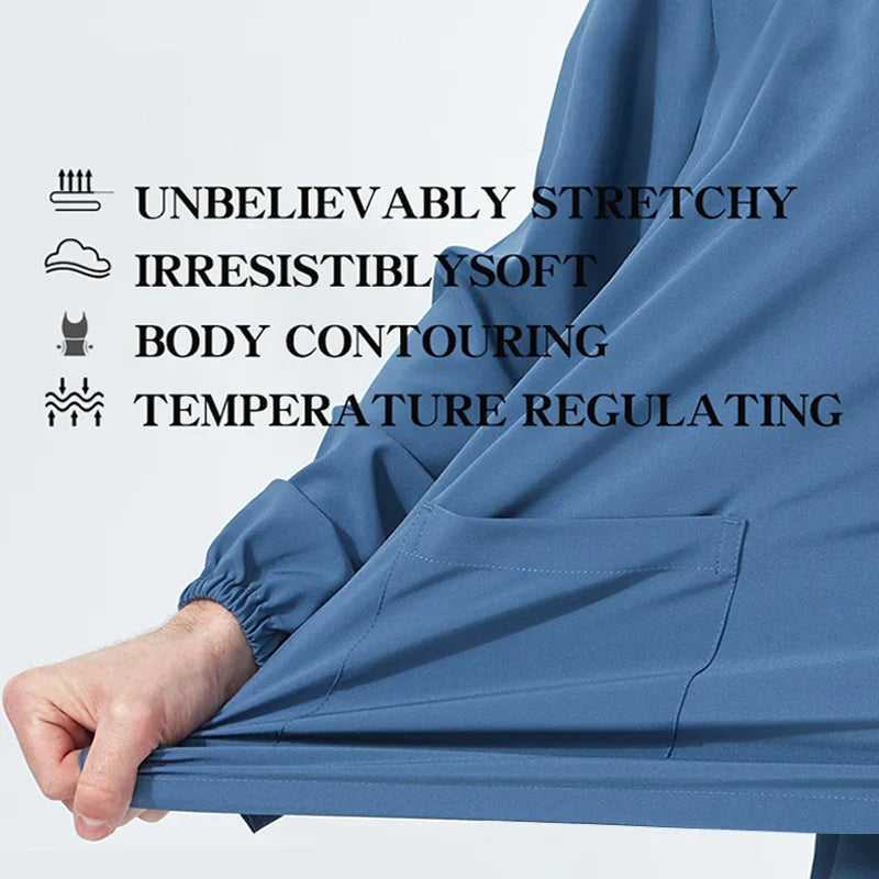 Cralom Men's Stretch Medical Scrub Uniforms - Ultra Soft Workwear Outfit