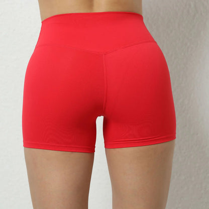 Cralom Peach Lift Yoga Shorts: High Waist Seamless Workout Stretch Shorts