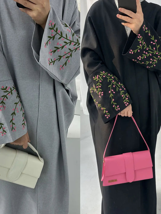 Cralom Cralom Kimono Maxi Dress Abaya Cardigan for Women