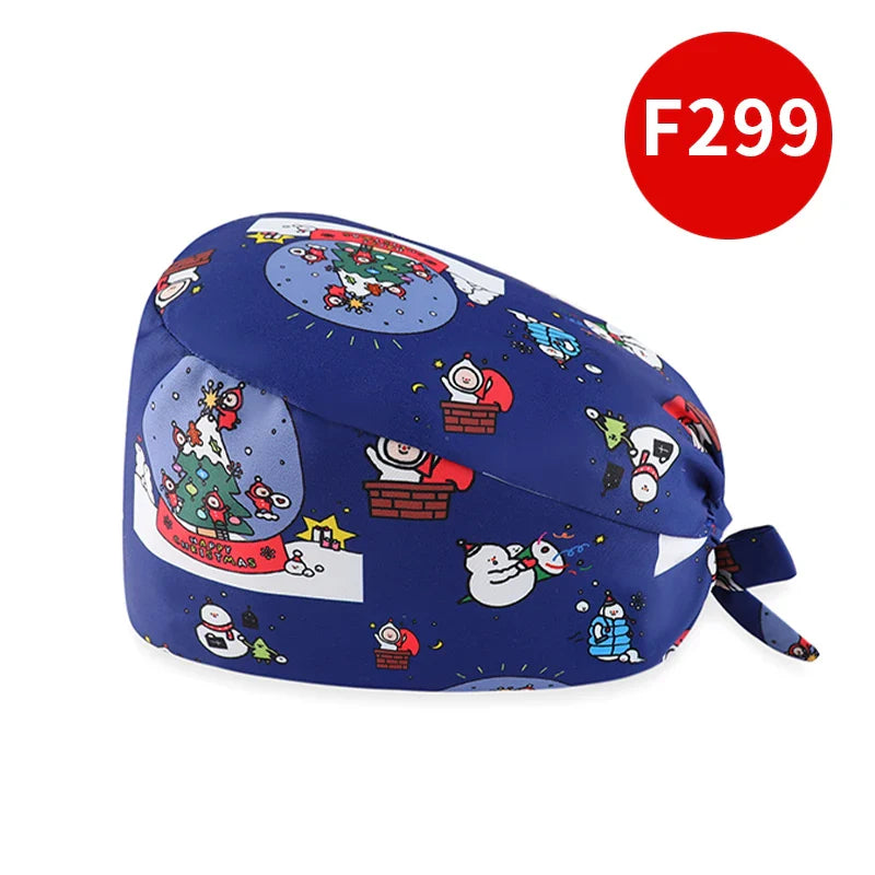 Cralom Cotton Nurse Scrub Cap: Adjustable and Breathable Dentist Hat