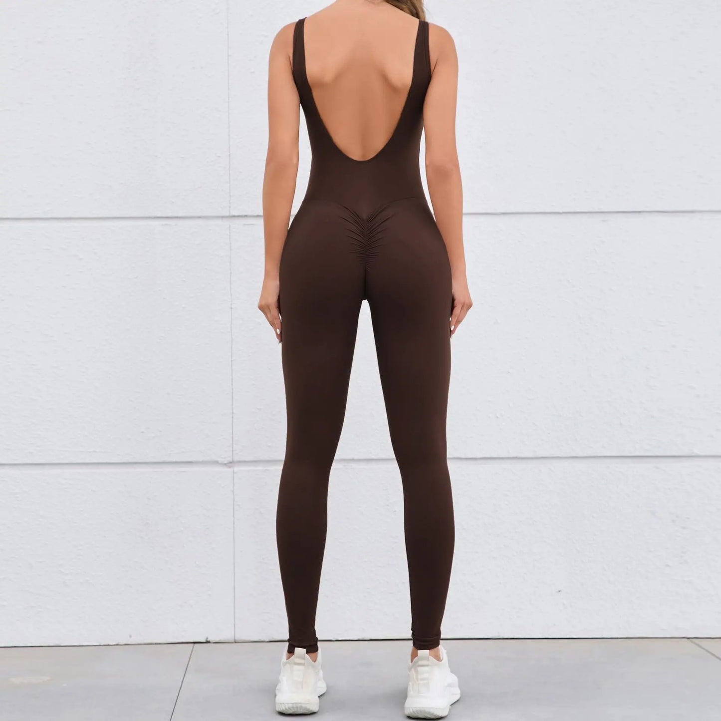 Cralom Women's Exercise Jumpsuit Fitness Romper Yoga Bodysuit - Gym One Piece
