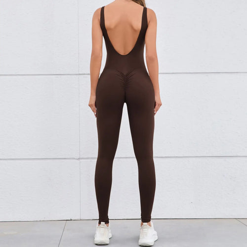 Cralom Women's Exercise Jumpsuit Fitness Romper Yoga Bodysuit - Gym One Piece