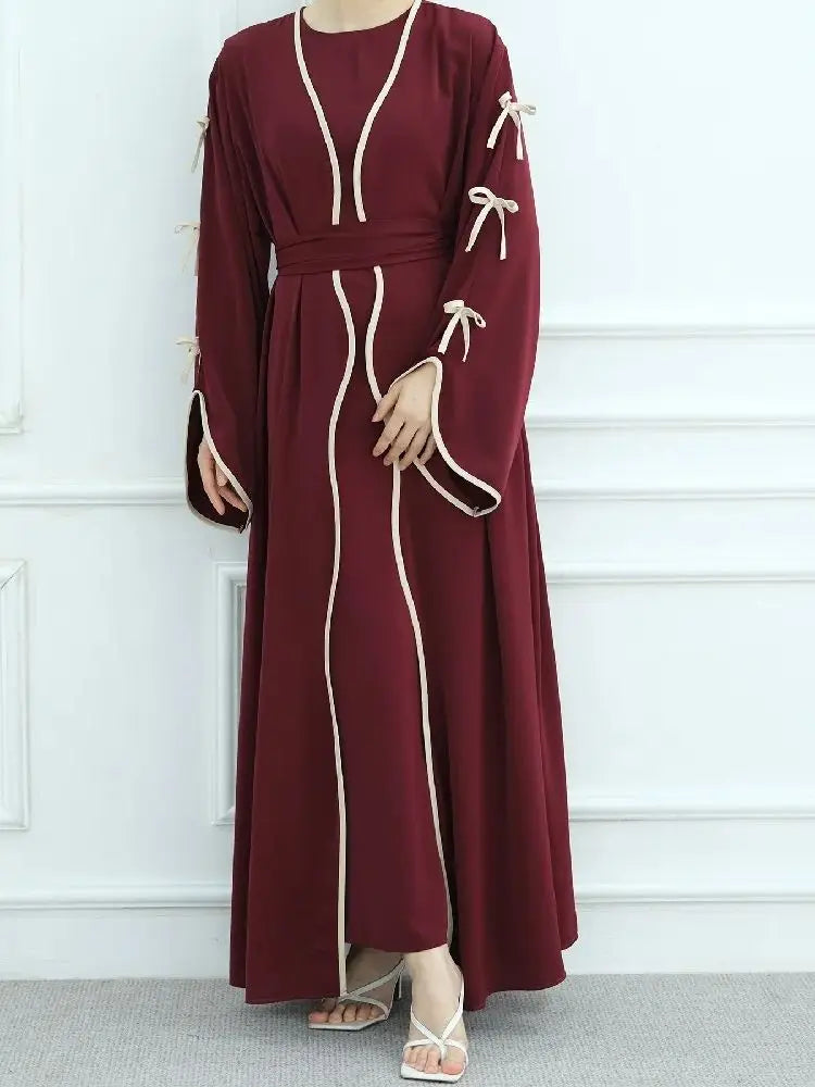 Cralom Butterfly Kimono Abaya Set - Modest Muslim Dress
