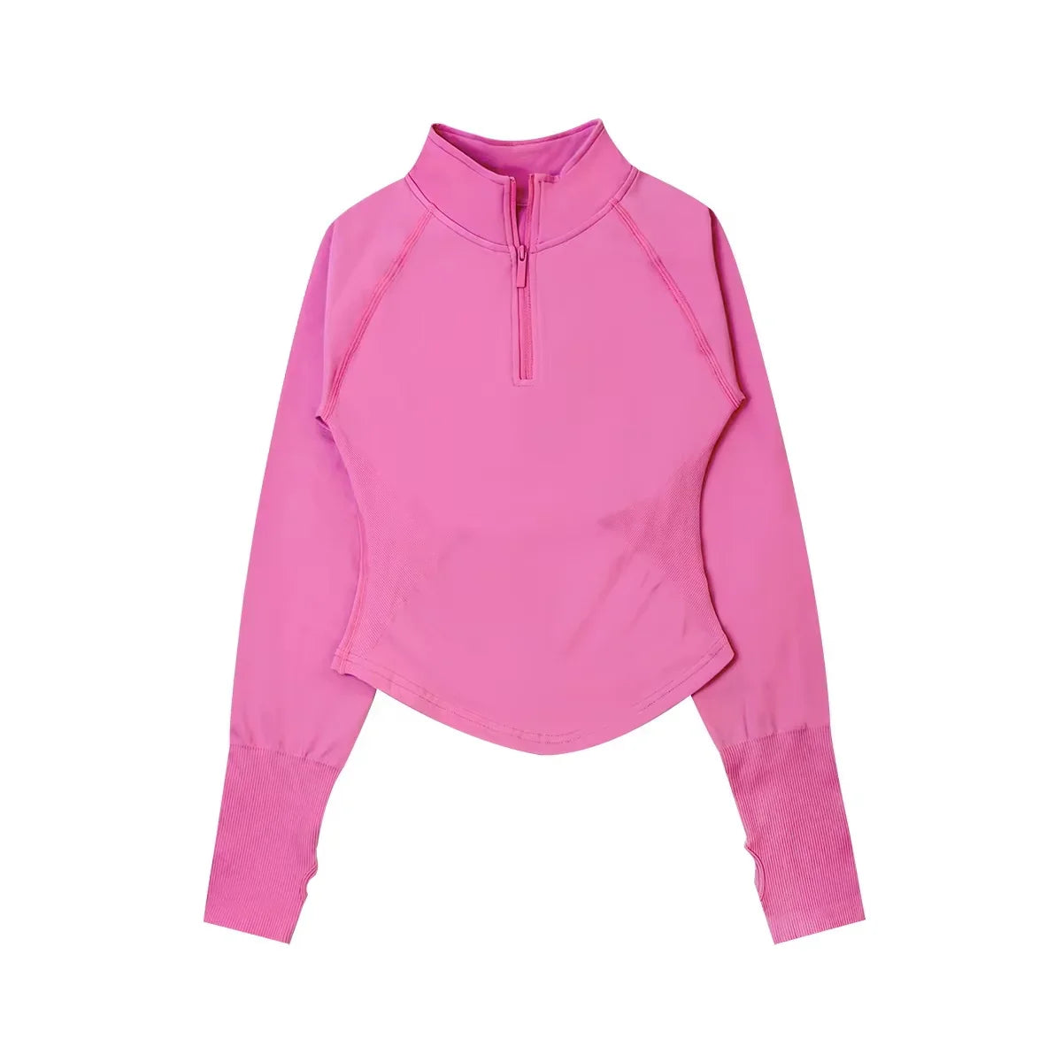 Cralom Seamless Half Zip Gym Top - Women's Yoga Fitness Jacket
