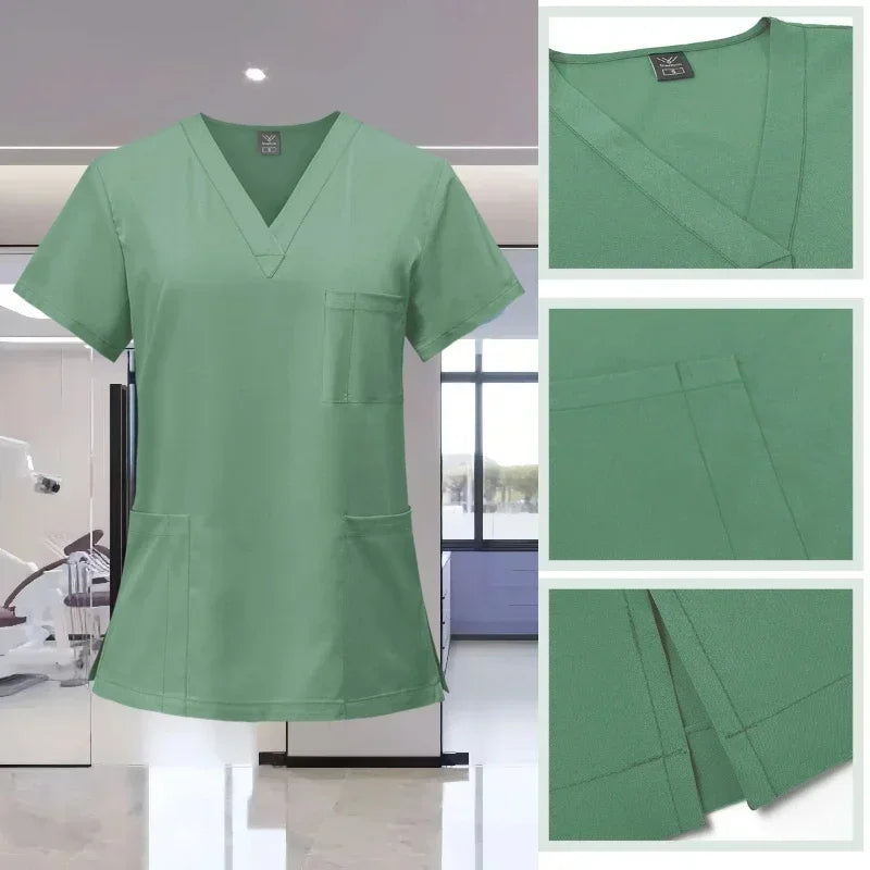 Cralom Spa Doctor Nursing Tunic Set: Scrubs Top + Pant