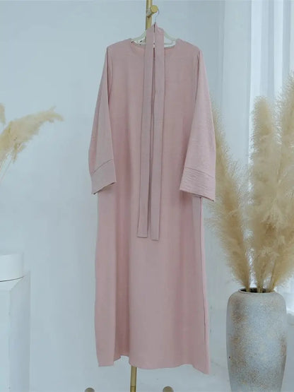 Cralom Ramadan Eid Abaya Dubai Modest Dress Muslim Prayer Kaftan Robe