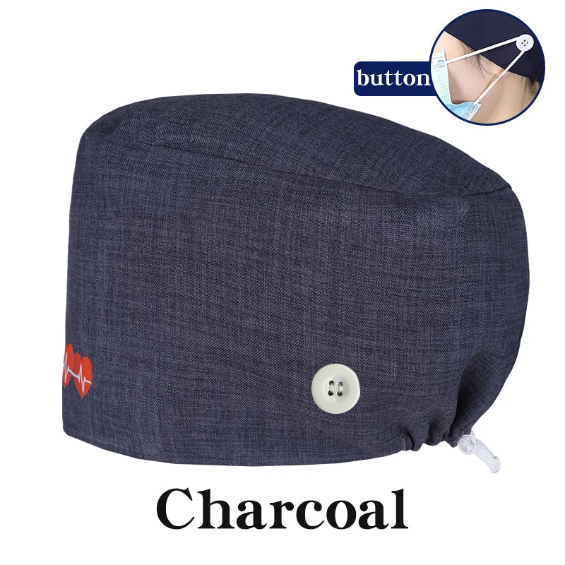 Cralom Dentist Scrub Caps | Soft Unisex Nursing Hats for Long Hair
