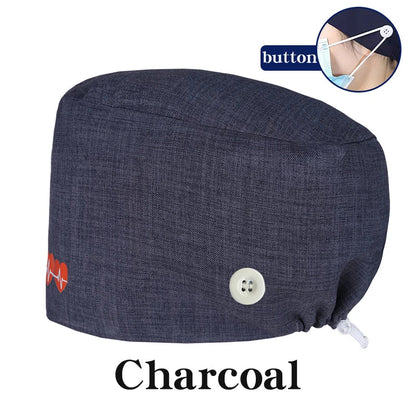 Cralom Dentist Scrub Caps | Soft Unisex Nursing Hats for Long Hair