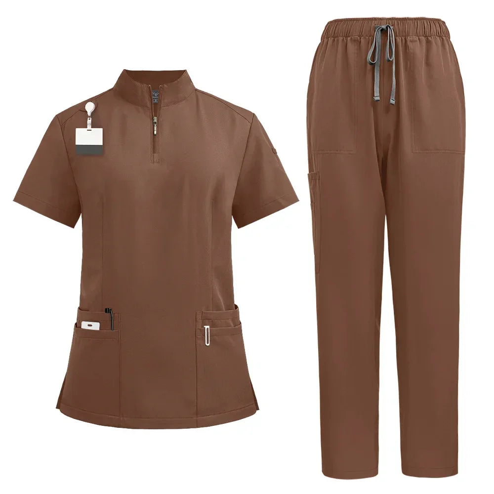 Cralom V-neck Scrubs Set for Hospital & Dental Surgery Work