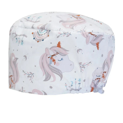 Cralom Cartoon Animals Unisex Surgical Scrub Caps for Medical Professionals