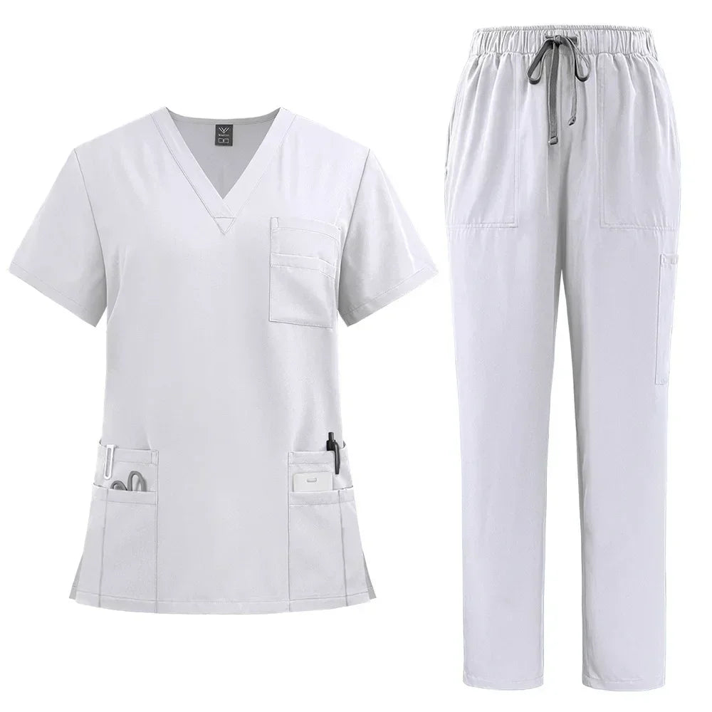 Cralom Medical Nursing Uniforms Set for Beauticians and Pet Clinic Staff