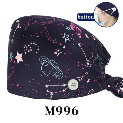 Cralom Starry Sky Healthcare Scrub Cap