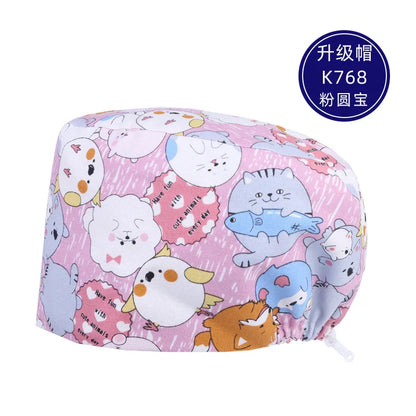 Cralom Cotton Scrub Cap - Unisex Surgical Hat for Healthcare Pros