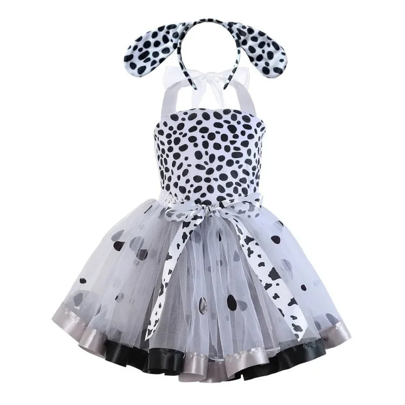 Cralom Dot Prints Pageant Tutu Costume Set - Girls