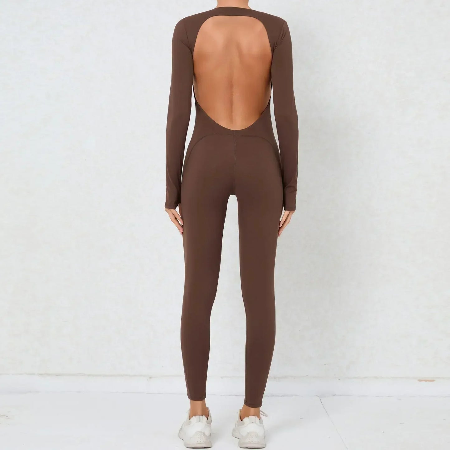 Cralom Backless Yoga Jumpsuit: Sexy One-Piece Butt-Lifting Bodysuit for Women