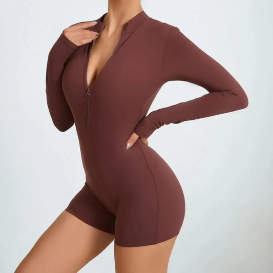 Cralom Long-Sleeve Yoga Jumpsuit for Women