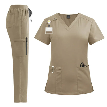 Cralom Stylish Pet Hospital Work Uniform Set for Medical Professionals