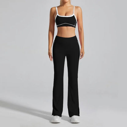 Cralom Seamless Yoga Set: Naked Feel Backless Sports Bra & High Stretch Workout Outfit
