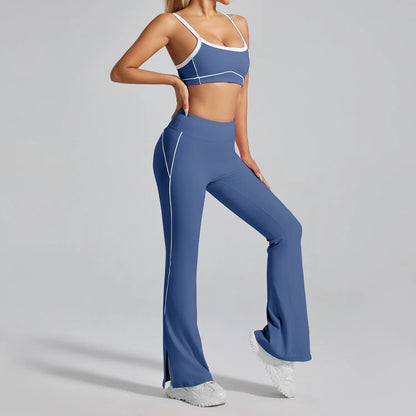 Cralom Seamless Yoga Set: Naked Feel Backless Sports Bra & High Stretch Workout Outfit
