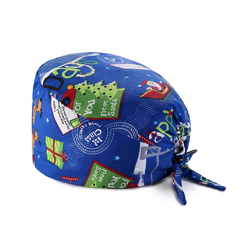 Cralom Cotton Nurse Scrub Cap: Adjustable and Breathable Dentist Hat